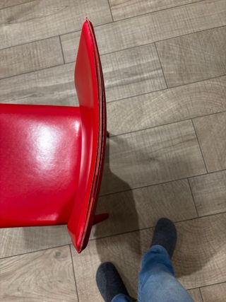 Sillas de comedor rojas (piel sintética)