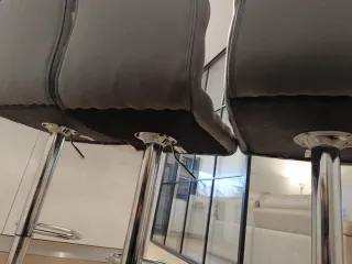 Taburetes de cocina plateados