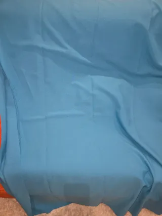 Tela azul turquesa 100% poliéster
