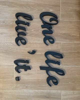 Letras Decorativas Madeira One Life, Live it