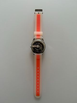 Reloj Pulsera Naranja y Plateado