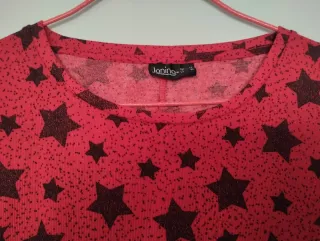 Camiseta larga estrellas roja talla 42