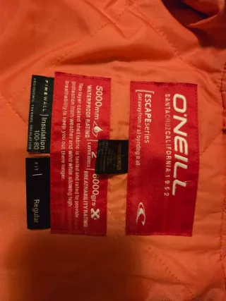 Chaqueta O'Neill esquí naranja y roja