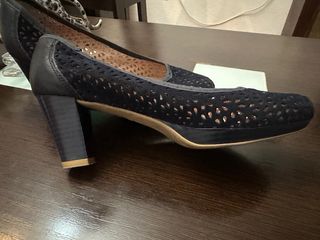 Zapatos Patricia Miller Terciopelo Azul