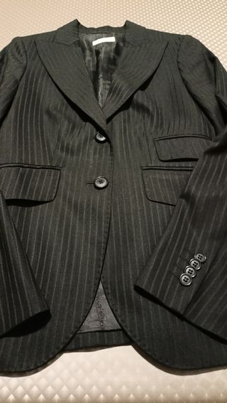 Traje Chaqueta Mujer Massimo Dutti Negro