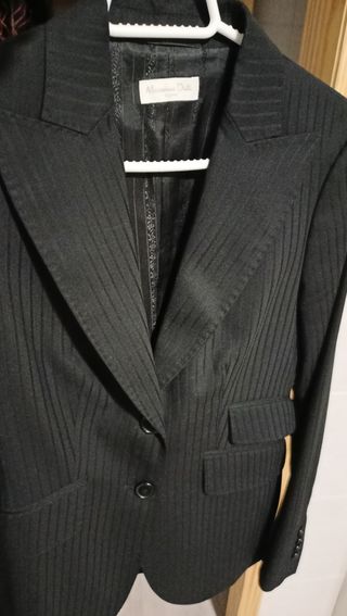 Traje Chaqueta Mujer Massimo Dutti Negro