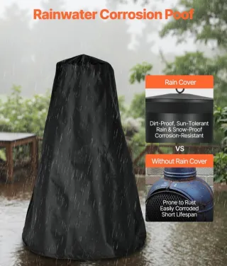 Chimenea y barbacoa Exterior Metálica Negra