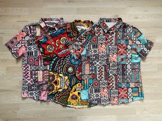 Lote 3 Camisas Hawaianas Estampadas