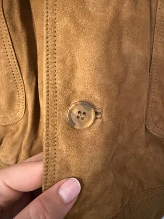 Chaqueta de ante marrón