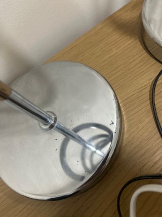 Lámparas de noche espiral plateadas