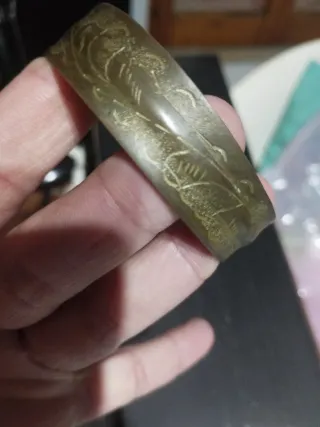 Bracciale donna vintage arabo ferro grezzo inciso