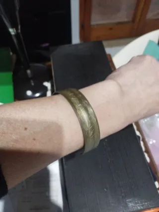 Bracciale donna vintage arabo ferro grezzo inciso