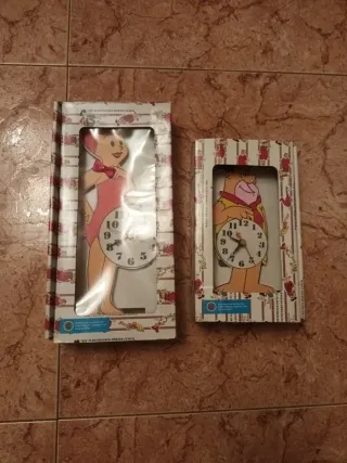 2 Orologi da Tavolo Vintage I Flintstones