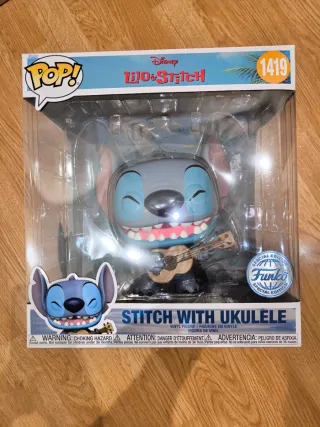 Funko Pop Jumbo Stitch con Ukelele 1419