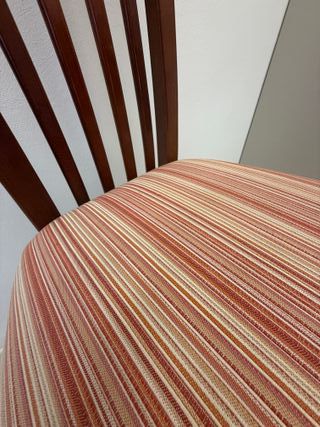 6 Sillas de Comedor Madera y Tela