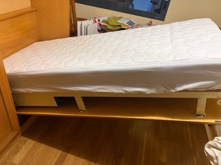 Colchón individual con funda de algodón