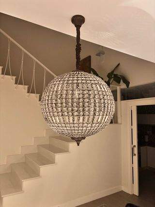Lámpara colgante esfera cristal