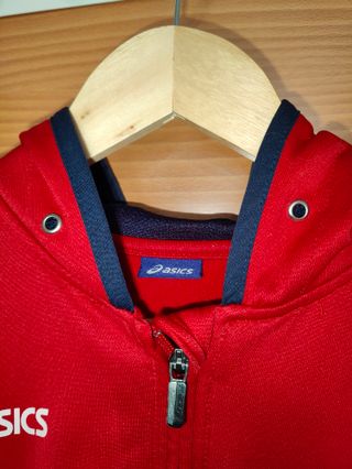 Sudadera Asics Roja Deportiva Performance