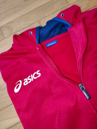 Sudadera Asics Roja Deportiva Performance