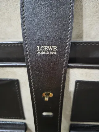 Maletín Loewe Piel Negro y Marrón