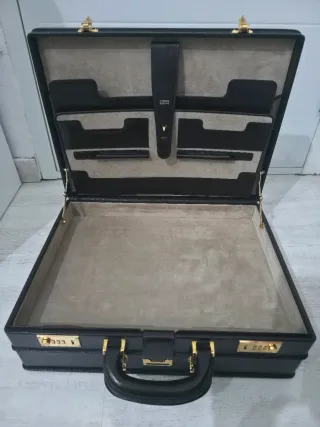 Maletín Loewe Piel Negro y Marrón