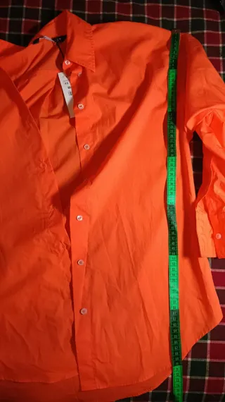 Camisa Zara Oversize Naranja Talla XXL