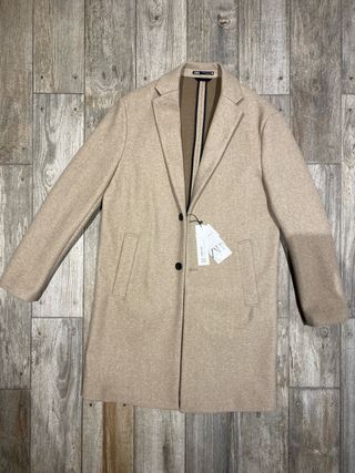 Abrigo de paño Zara hombre beige