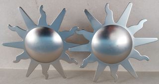 Topes metálicos estrella para barra cortina