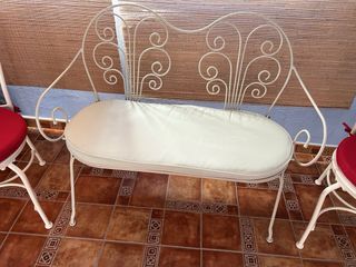 Conjunto mesa y sillas forja