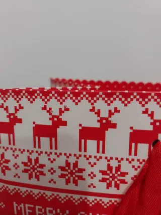 Borsa regalo Natale rossa e bianca