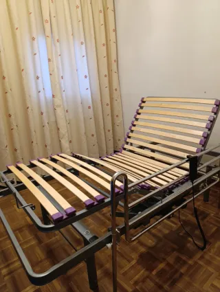 Cama articulada con colchón antiescaras 90x200
