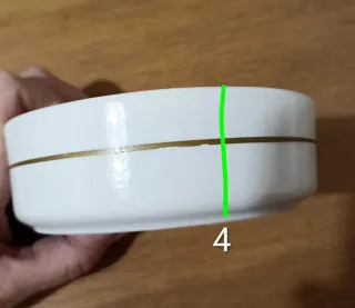 Ciotola bianca con bordo dorato