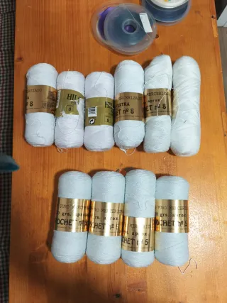 Hilos de algodón para ganchillo nº 5 y 8