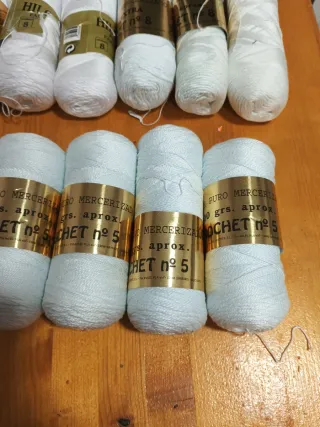 Hilos de algodón para ganchillo nº 5 y 8