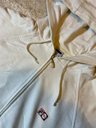 Sudadera Fila con cremallera blanca