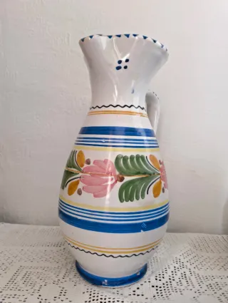 Jarrón Cerámica Artesanal Talavera Reina