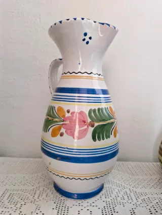 Jarrón Cerámica Artesanal Talavera Reina