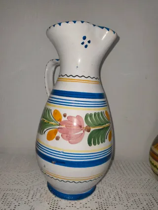 Jarrón Cerámica Artesanal Talavera Reina