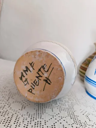 Jarrón Cerámica Artesanal Talavera Reina