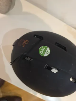 Casco esquí infantil negro 48-52