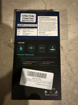 Confezione da 3 proteggi schermo per iPhone 11 Pro Max