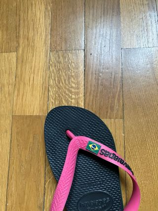 Chanclas Havaianas Negro/Fucsia T37/38