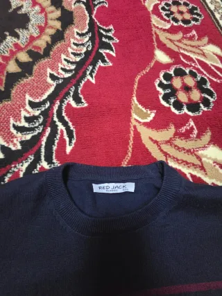 Maglioncino uomo blu e beige