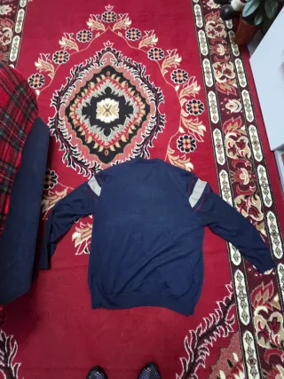 Maglioncino uomo blu e beige