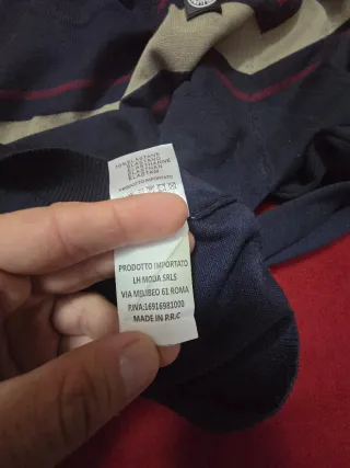 Maglioncino uomo blu e beige