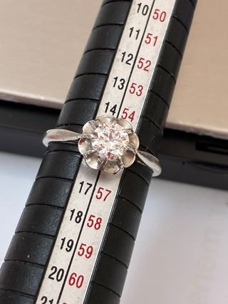 Anillo Platino 0.70 Ct Diamante Natural VS2