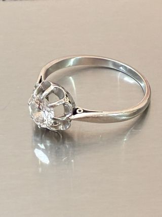 Anillo Platino 0.70 Ct Diamante Natural VS2