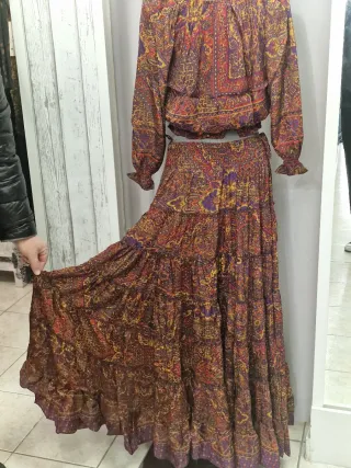 Conjunto falda y top estampado bohemio