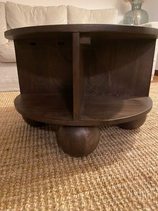 Tavolino rotondo in legno