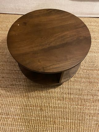 Tavolino rotondo in legno